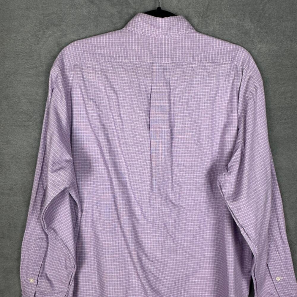 Ralph Lauren Shirt Mens 15 1/2-33 Purple Long Sleeve Button Up Yarmouth Preppy - Picture 6 of 11